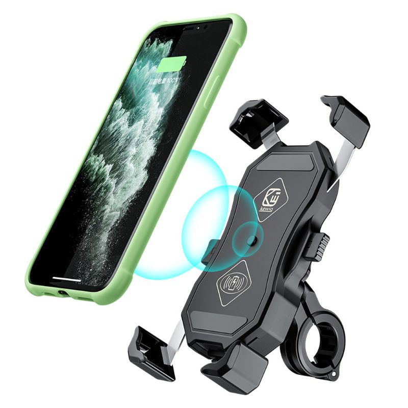 M11-A Motorcycle Wireless & QC3.0 USB Phone Mount Charger Qi 15W Handlebar Rear-View Mirror Cellphone Holder 360 Rotation for 3.5-6.5 Inch Smartphones M11-A Motorcycle Wireless & QC3.0 USB Phone Mount Charger Qi 15W Handlebar Rear-View Mirror Cellphone Holder 360 Rotation for 3.5-6.5 Inch Smartphones